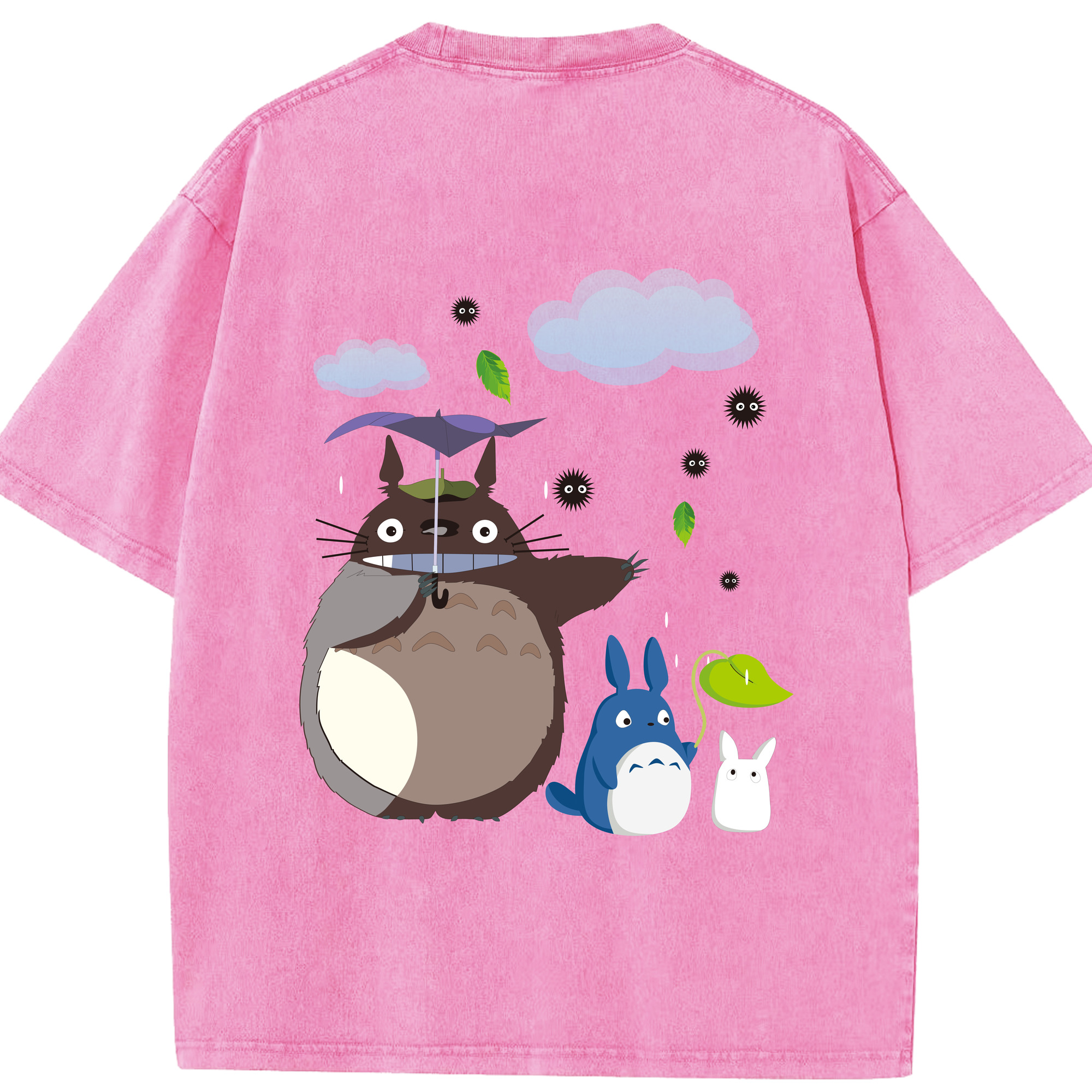（画像用） となりのトトロ 草壁メイ 草壁サツキ My Neighbor Totoro Satsuki Kusakabe Mei Kusakabe 綿100% ヴィンテージ風 半袖Tシャツ（背面プリント）